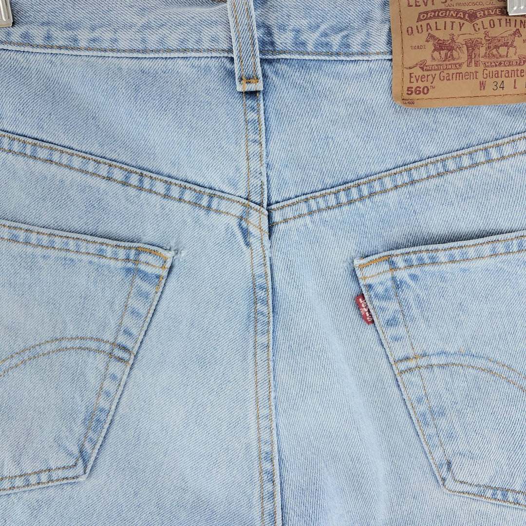 90'S Levi's 560 LOOSE FIT denim shorts, half pants, men's size 34, vintage / eaa382636