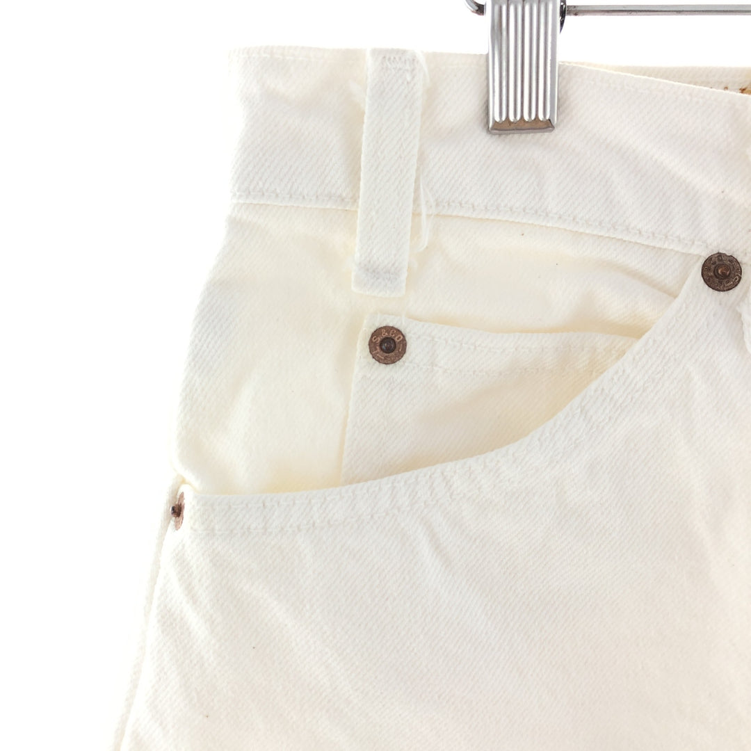 90'S Levi's 550 White Denim Shorts, Made in USA, Men's, W36, Vintage / eaa382658