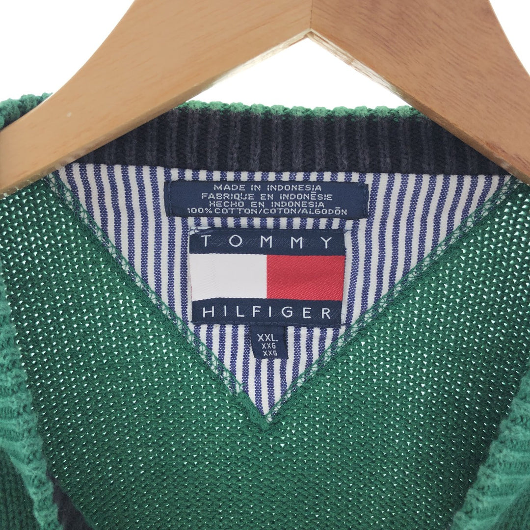 90'S Tommy Hilfiger Cotton Knit Sweater Men's XXL Vintage /eaa382676