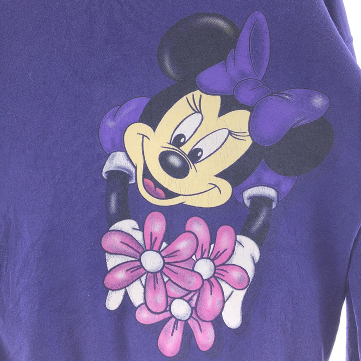 90'S Disney Minnie Mouse double-sided print character sweatshirt, made in USA, women's M, vintage /eaa382732