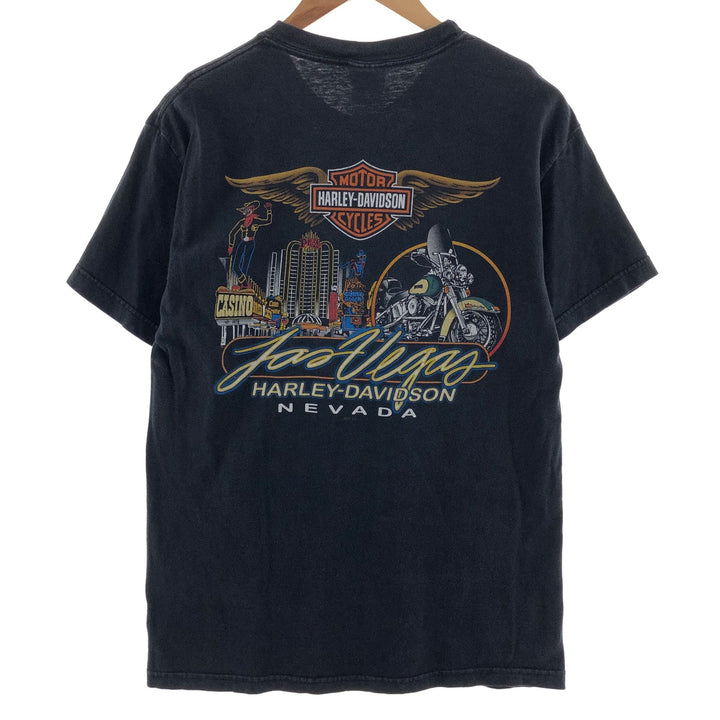 00'S Harley-Davidson Double-sided Print Motorcycle Bike T-Shirt Made in USA Men's M /eaa382739