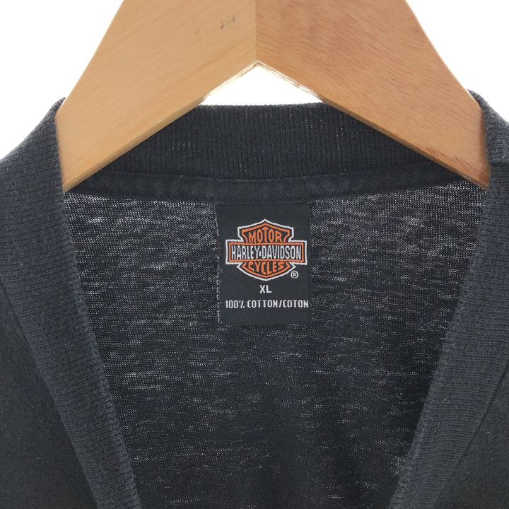 90'S Harley-Davidson Back Print Chest Pocket Motorcycle Bike T-Shirt Made in USA Men's XL /eaa382742