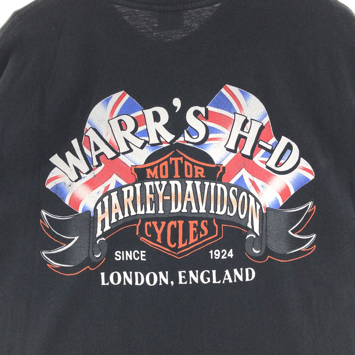 90'S Harley-Davidson Back Print Chest Pocket Motorcycle Bike T-Shirt Made in USA Men's XL /eaa382742
