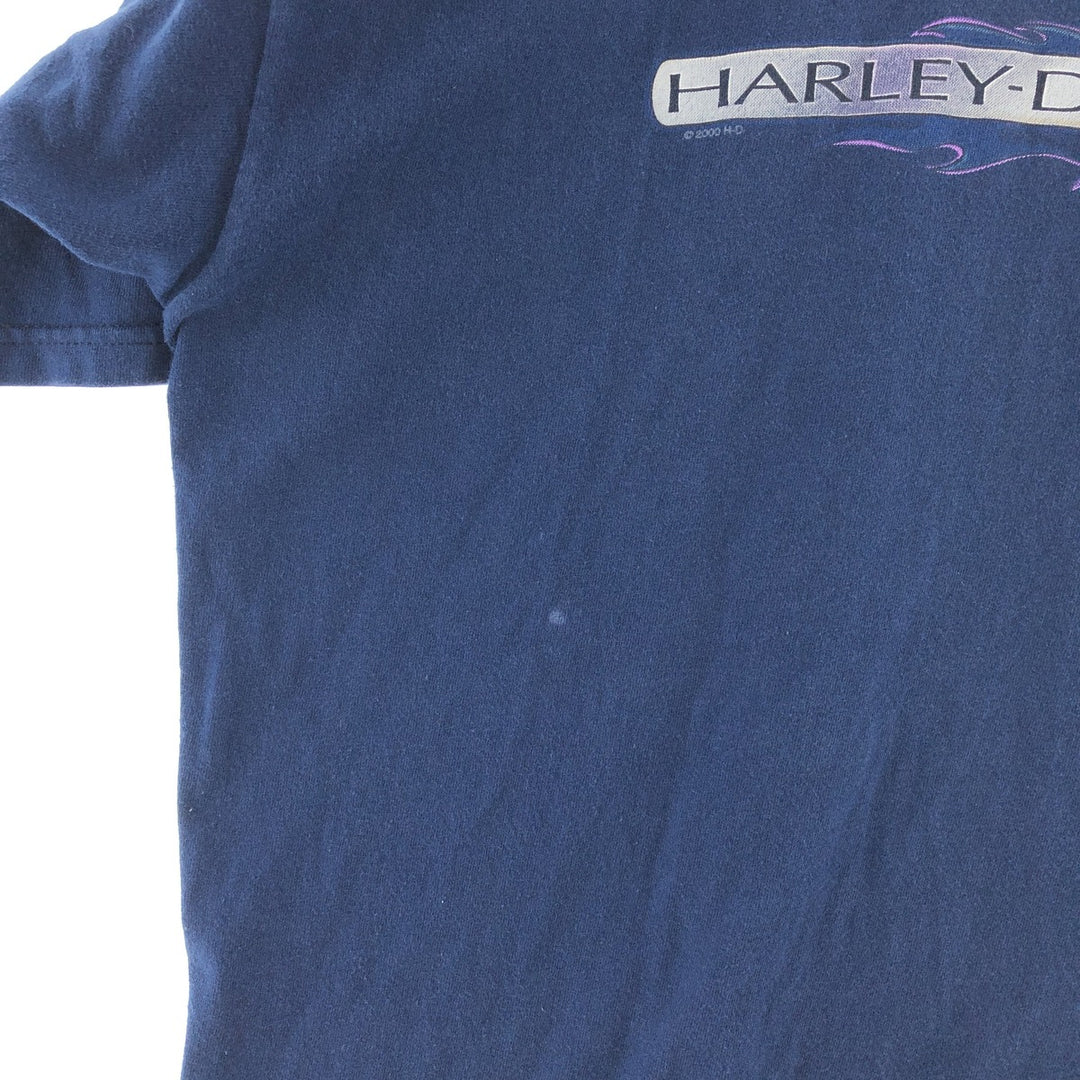 00'S Harley-Davidson HANES Motorcycle Bike T-shirt Made in USA Men's XXL /eaa382755