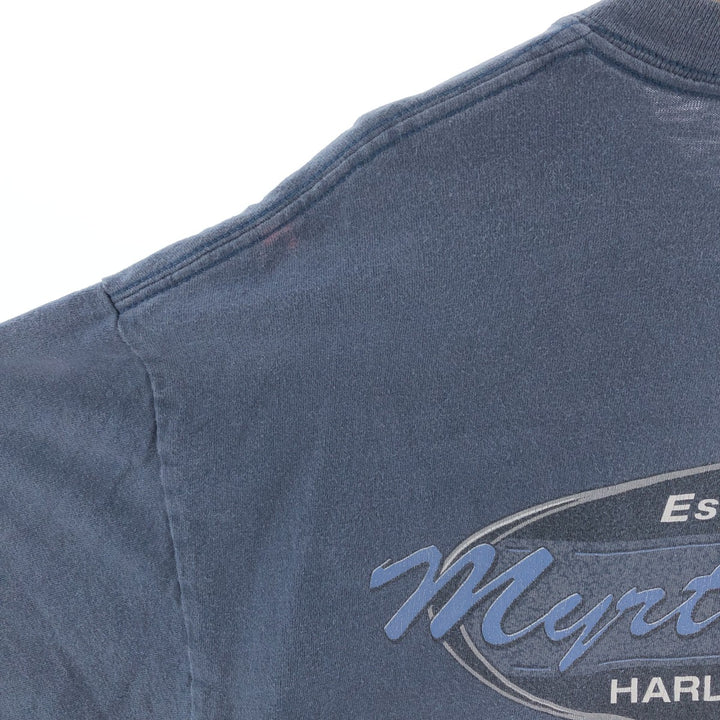 00'S Harley-Davidson HANES Motorcycle Bike T-shirt Men's L /eaa382756