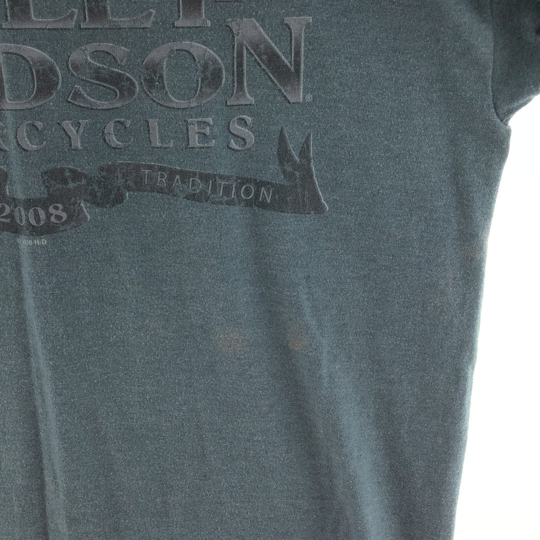 00'S Harley-Davidson HANES Motorcycle Bike T-shirt Made in USA Men's L /eaa382788