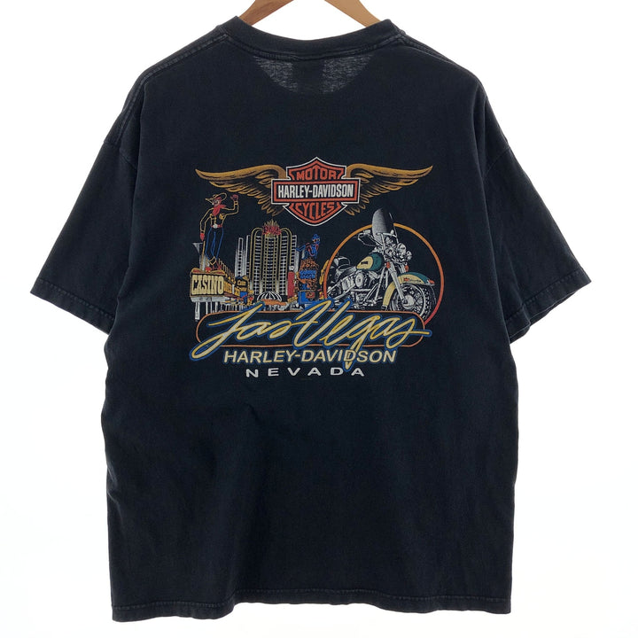 00'S Harley-Davidson HANES Motorcycle Bike T-shirt Made in USA Men's XL /eaa382815