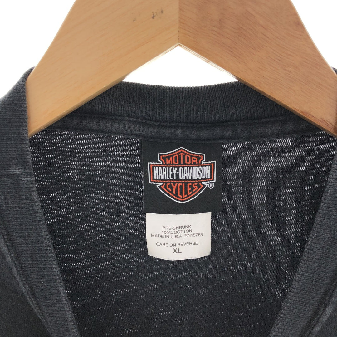 00'S Harley-Davidson HANES Motorcycle Bike T-shirt Made in USA Men's XL /eaa382815