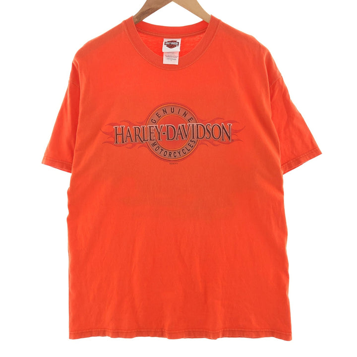 00'S Harley-Davidson HANES Motorcycle Bike T-shirt Made in USA Men's L /eaa382827
