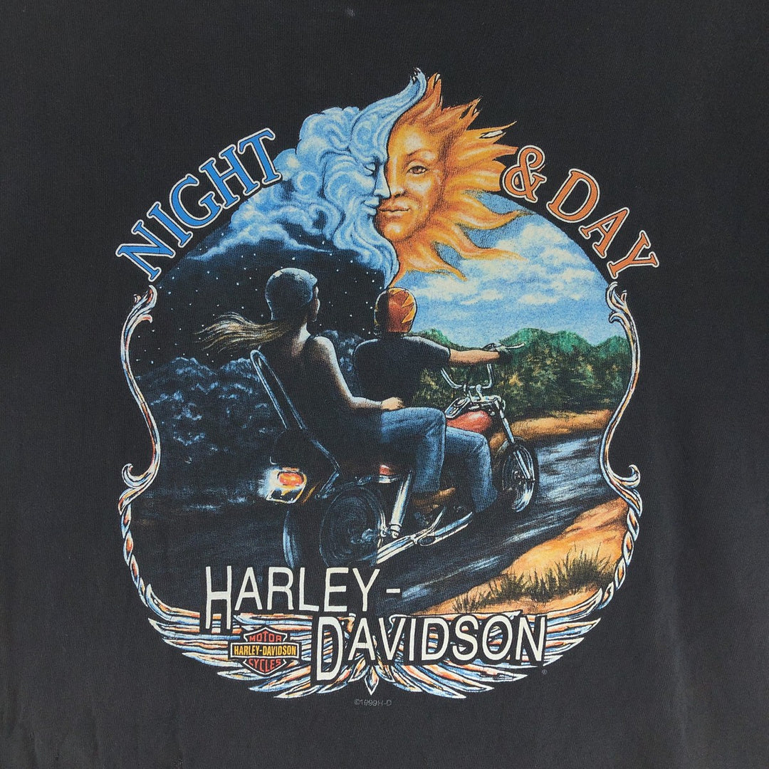 90'S Harley-Davidson Double-sided Print Motorcycle Bike T-Shirt Made in USA Men's M Vintage /eaa382854