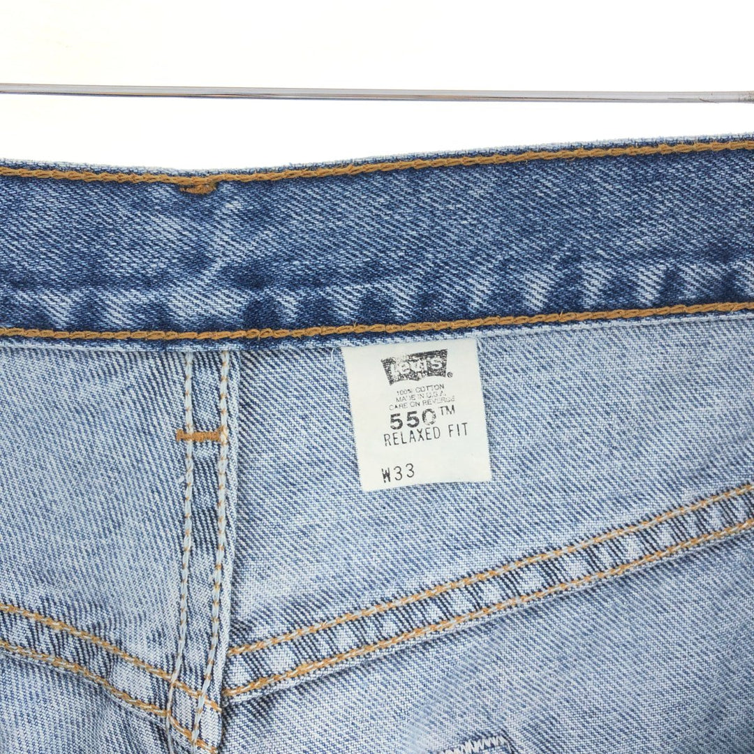 90'S Levi's 550 Relaxed Fit 00 Length Denim Shorts Shorts Made in USA Men's W33 Vintage /eaa382856