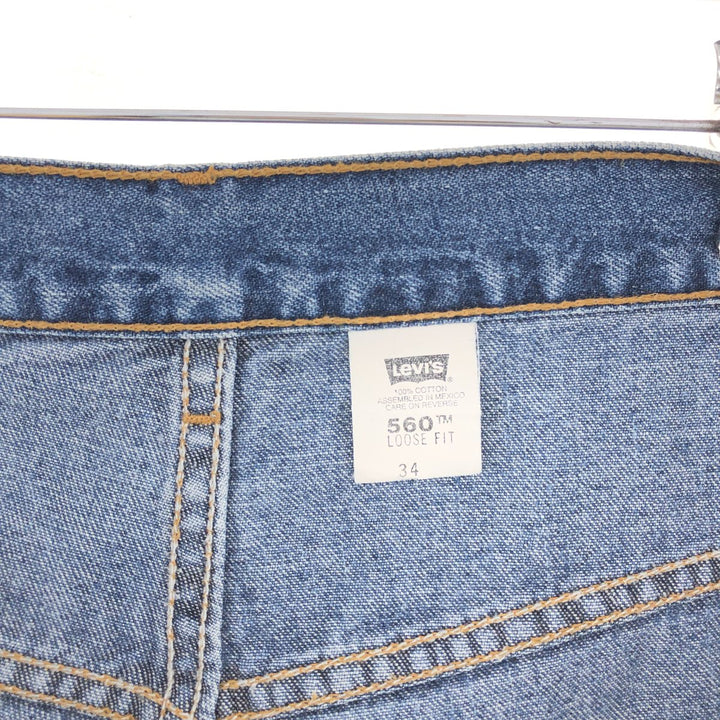 90'S Levi's 560 LOOSE FIT denim shorts, half pants, men's size 34, vintage / eaa382869