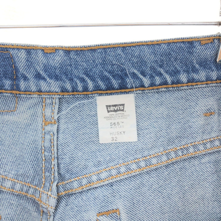 90'S Levi's 565 WIDE LEG denim shorts, half pants, men's w33 vintage /eaa382871