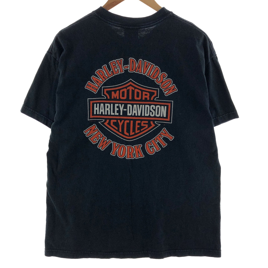 Harley-Davidson HANES Double-sided Print Motorcycle Bike T-shirt Men's L /eaa382886