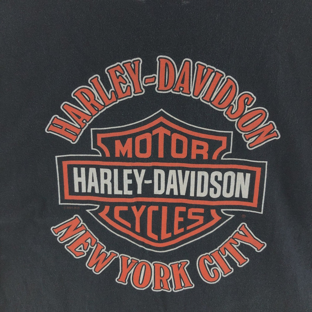 Harley-Davidson HANES Double-sided Print Motorcycle Bike T-shirt Men's L /eaa382886