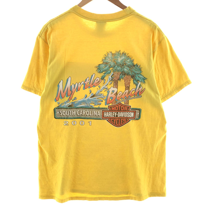 00'S Harley-Davidson Motorcycle Bike T-shirt Made in USA Men's L /eaa382896