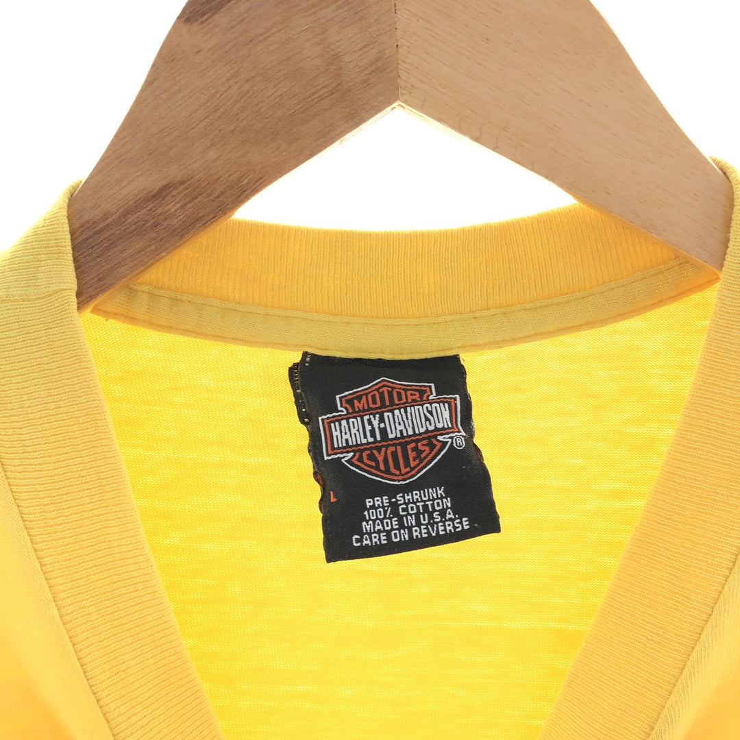 00'S Harley-Davidson Motorcycle Bike T-shirt Made in USA Men's L /eaa382896