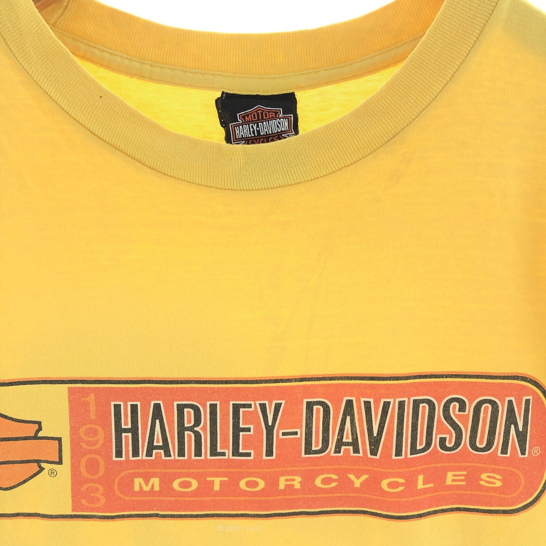 00'S Harley-Davidson Motorcycle Bike T-shirt Made in USA Men's L /eaa382896