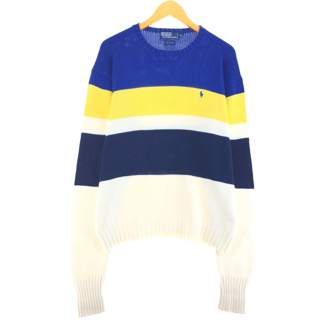 Ralph Lauren POLO by Ralph Lauren Striped Pattern Cotton Knit Sweater Men's XL / eaa382911