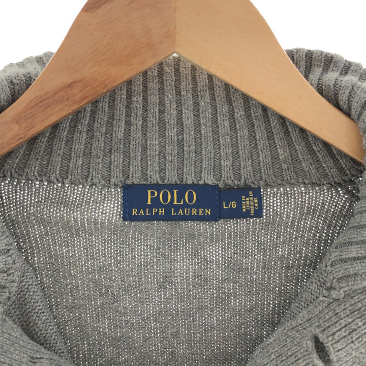 POLO RALPH LAUREN High-neck cotton knit half-button sweater Men's L /eaa382917