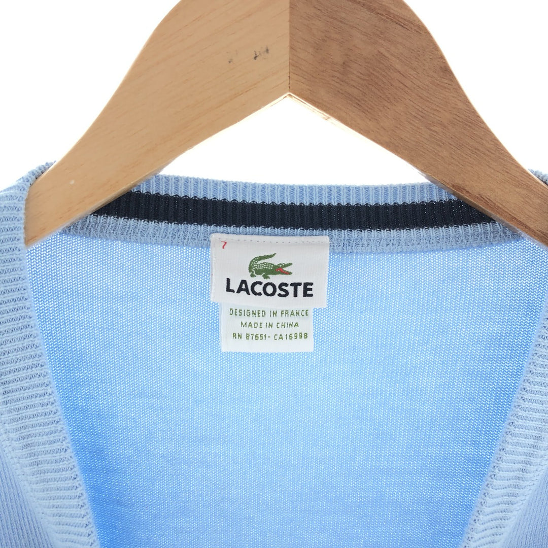 Lacoste V-neck cotton knit sweater for men, XXL / eaa382934