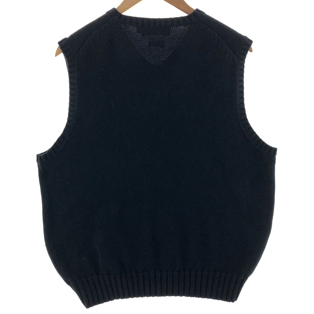 Ralph Lauren POLO by Ralph Lauren V-neck cotton knit vest, men's size L / eaa382985