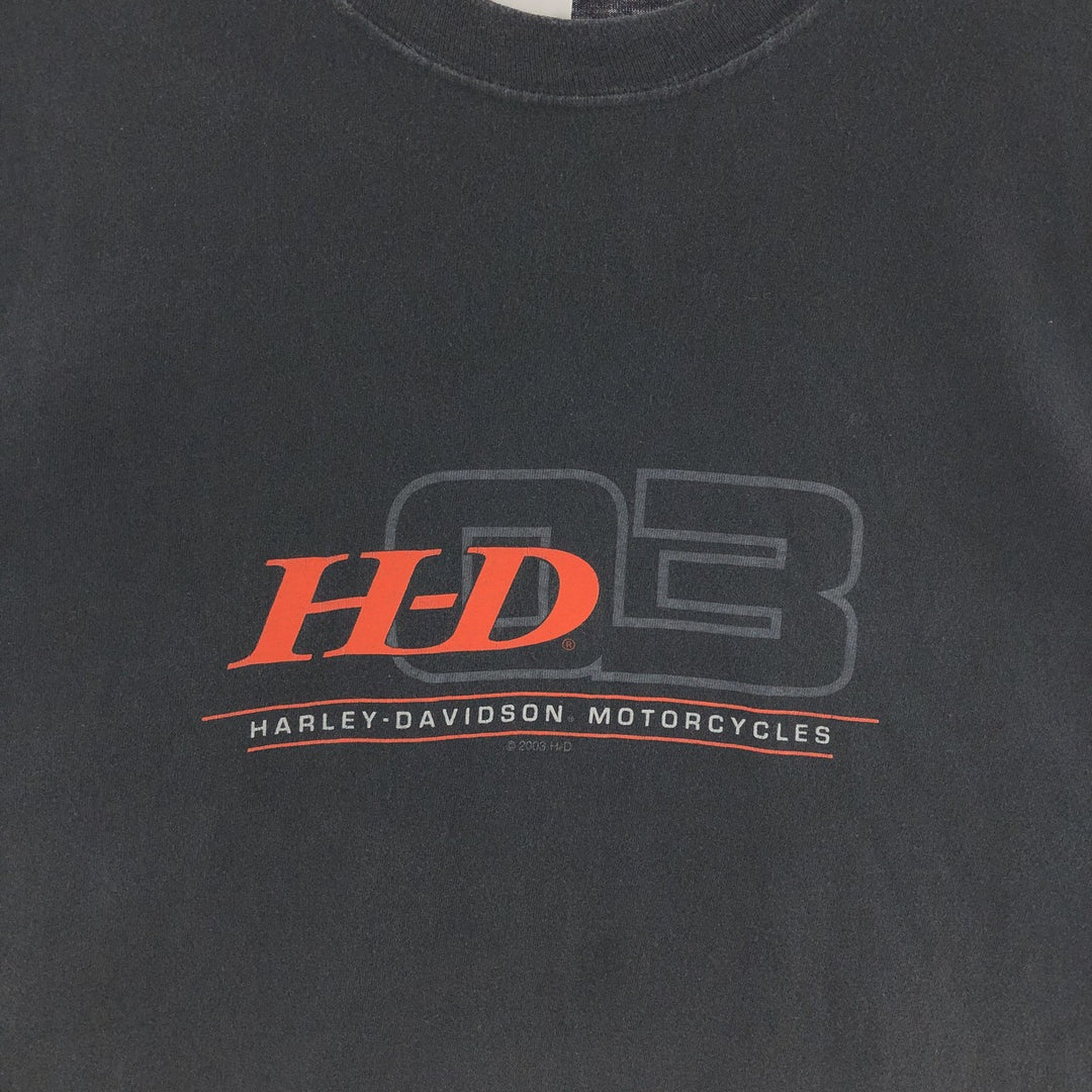 00'S Harley-Davidson HANES Motorcycle Bike T-shirt Made in USA Men's XXL /eaa382992