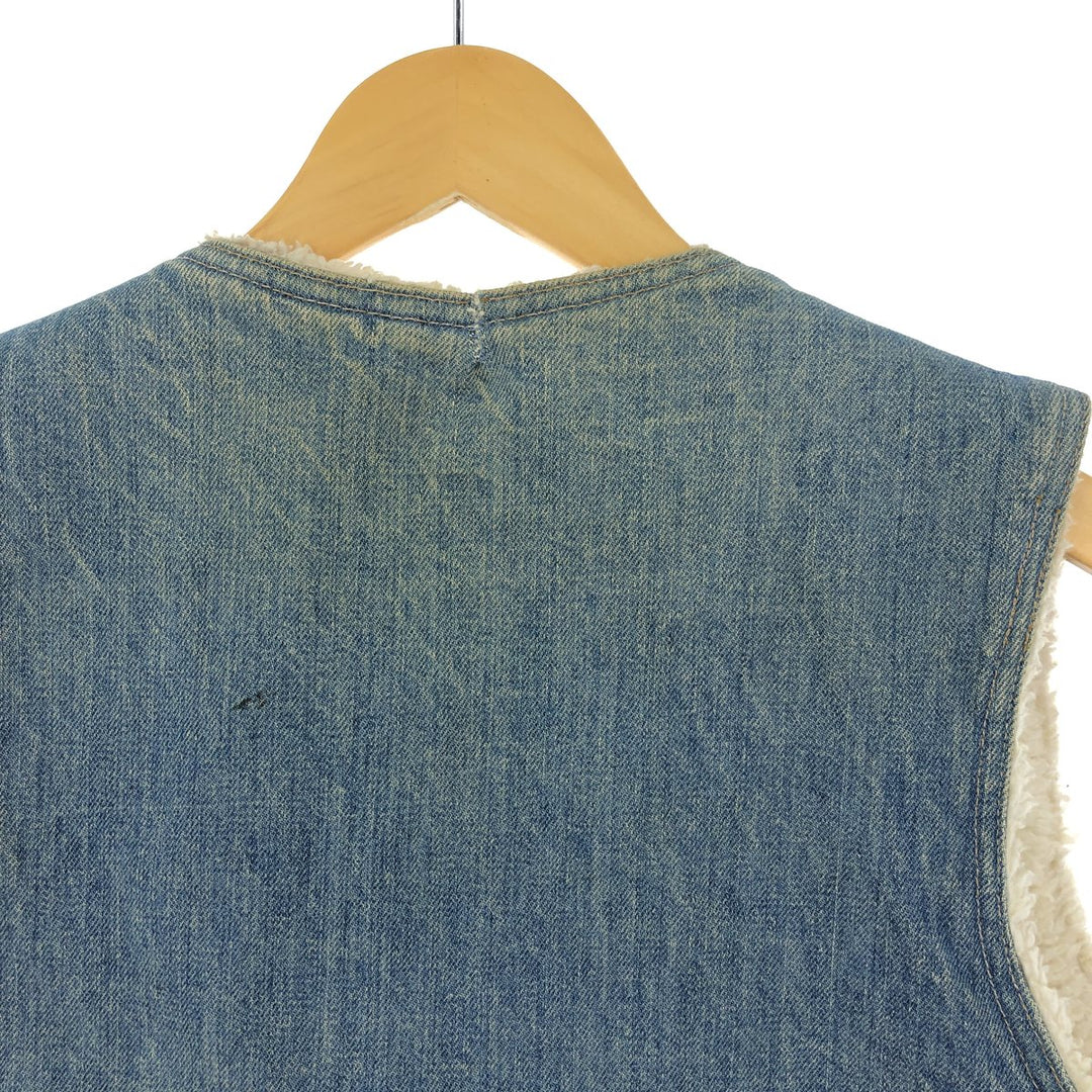 70'S Levi's Orange Tab Denim Boa Vest Men's L Vintage / eaa383079