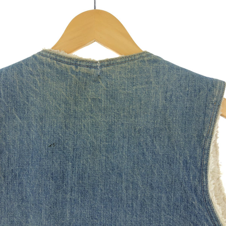 70'S Levi's Orange Tab Denim Boa Vest Men's L Vintage / eaa383079