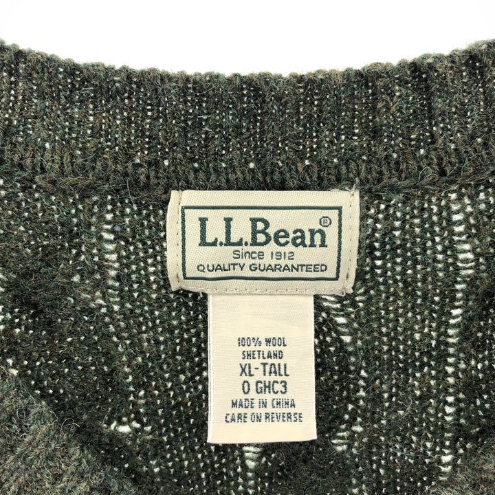 LLBean V-neck wool knit vest, men's XL /eaa383115