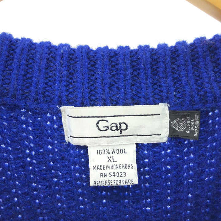 80'S GAP Old Gap all-over print wool knit sweater Men's L Vintage /eaa383149