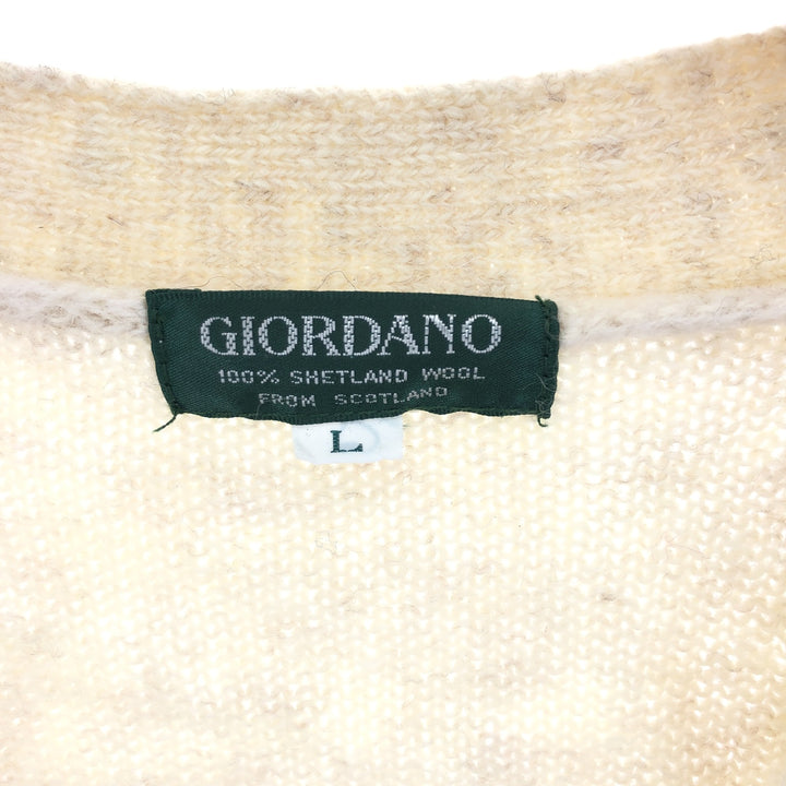 GIORDANO All-over Pattern Ecuadorian Knit Cardigan Men's L /eaa383183