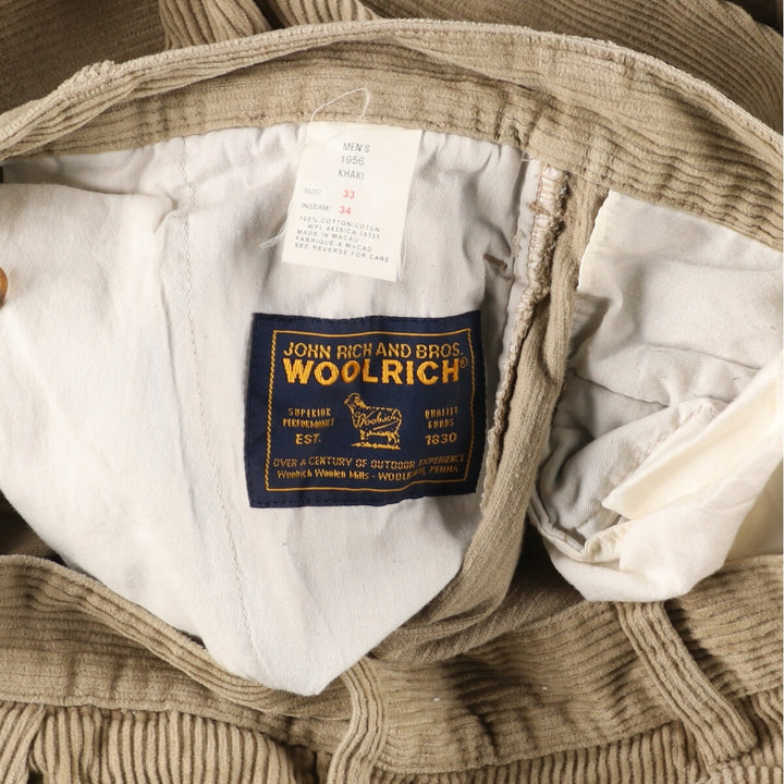 WOOLRICH Two-pleat Corduroy Pants for Men w33 / eaa383374