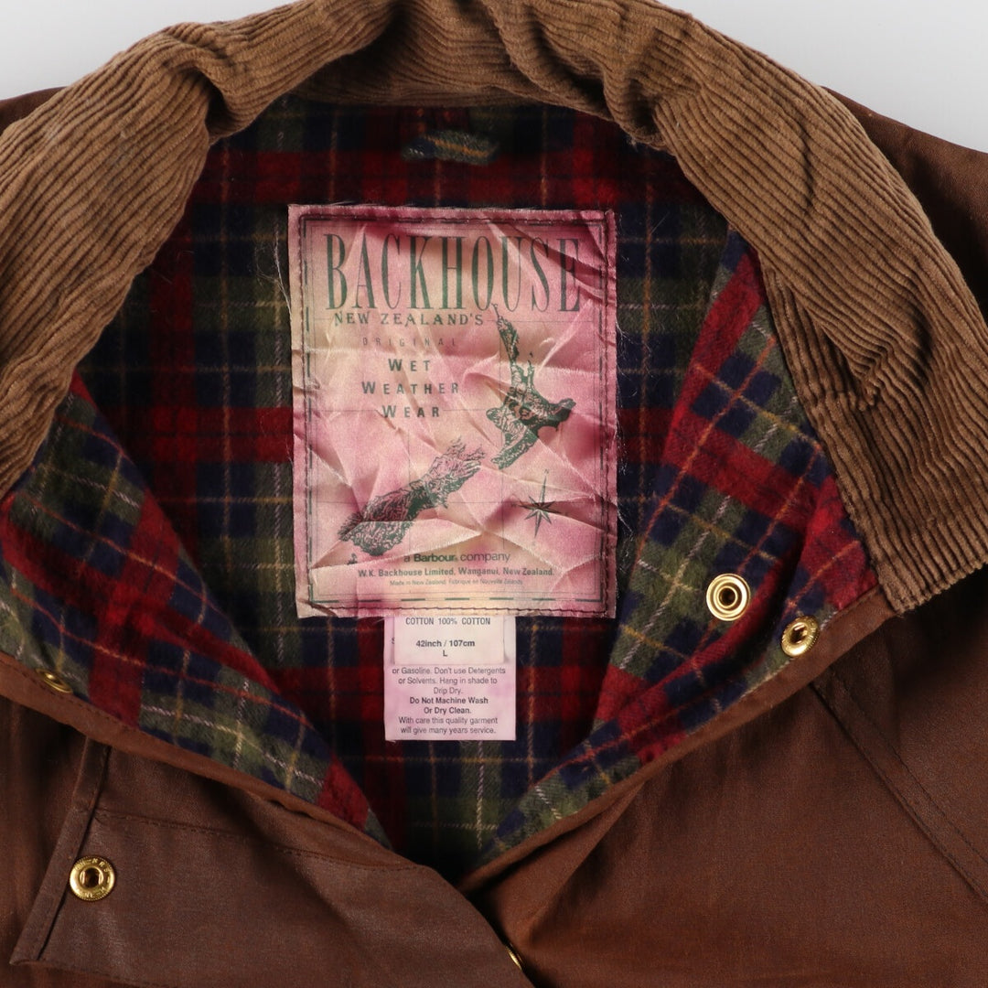 Barbour BACK HOUSE Waxed Cotton Oiled Jacket Men's L /eaa383463