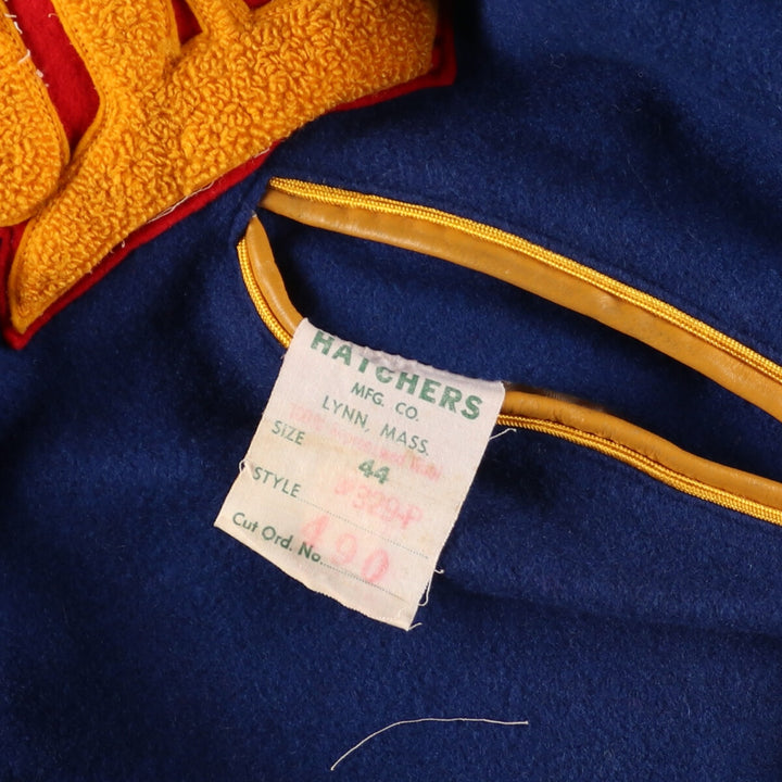 50's HATCHERS Reversible Satinx Wool Varsity Jacket Award Jacket Varsity Jacket 44 Men's L /eaa383590