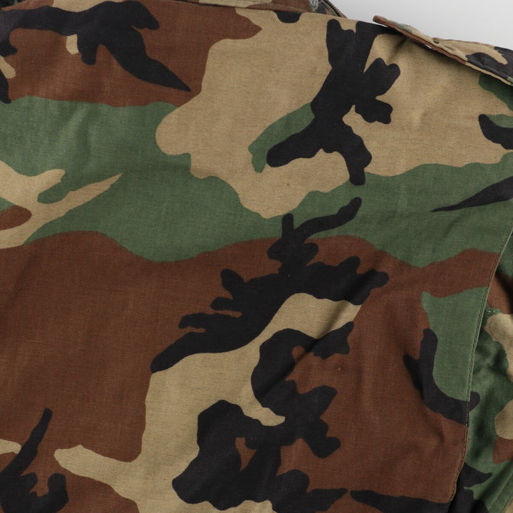 1989 delivery, genuine US military M-65 Woodland Camo camouflage pattern military field jacket, made in USA, MEDIUM LONG, men's L /eaa383851