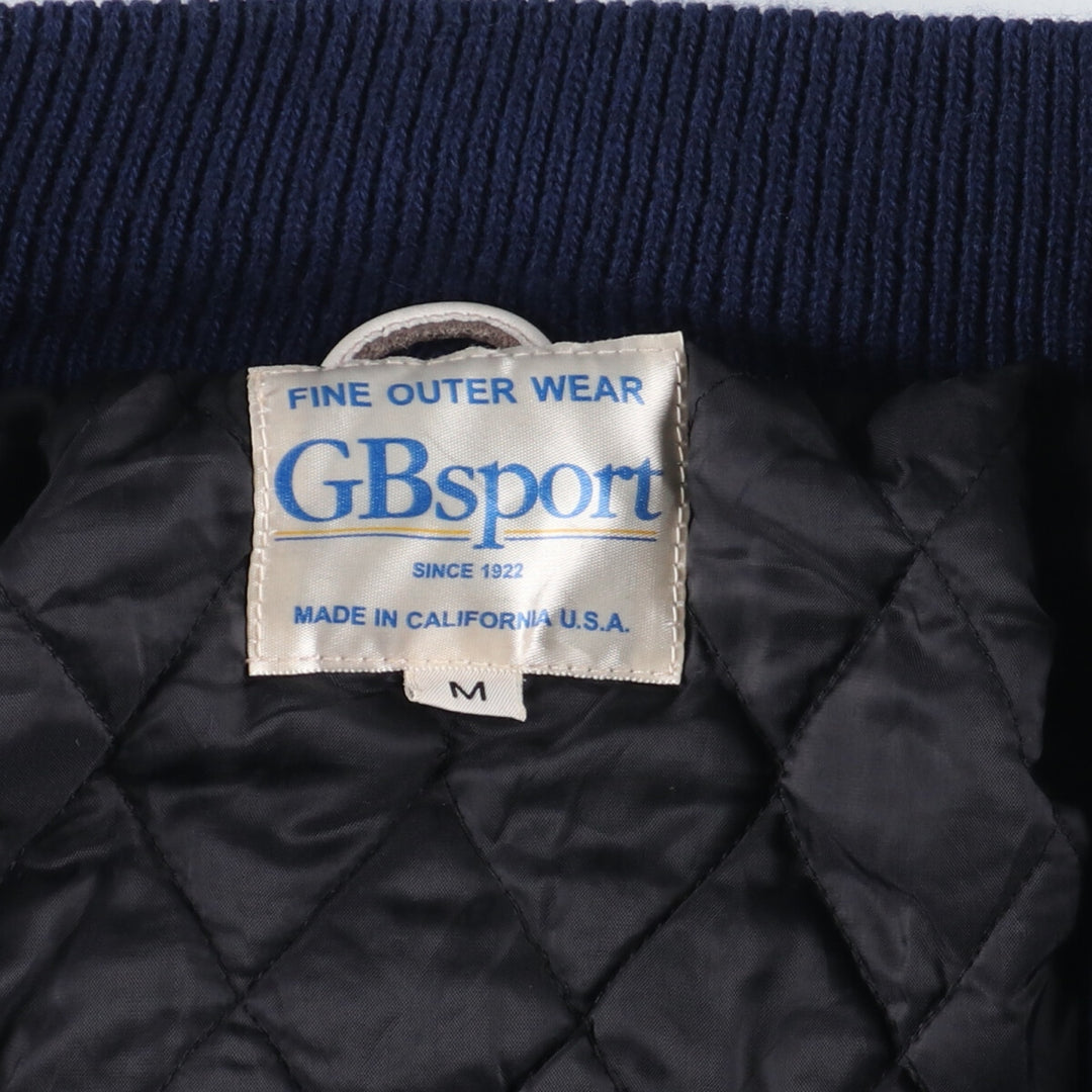 90'S GB sport leather sleeve wool varsity jacket award jacket varsity jacket made in USA men's M vintage /eaa384012