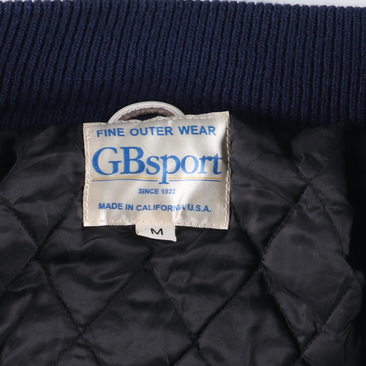90'S GB sport leather sleeve wool varsity jacket award jacket varsity jacket made in USA men's M vintage /eaa384012