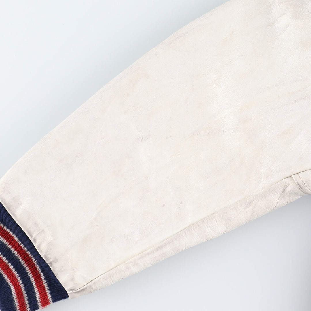 90'S GB sport leather sleeve wool varsity jacket award jacket varsity jacket made in USA men's M vintage /eaa384012