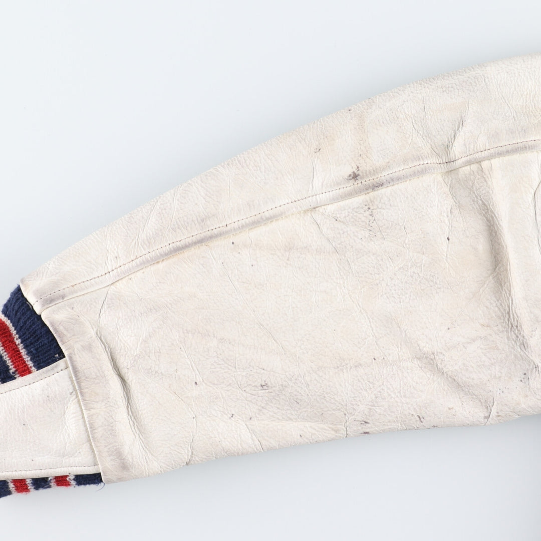 90'S GB sport leather sleeve wool varsity jacket award jacket varsity jacket made in USA men's M vintage /eaa384012