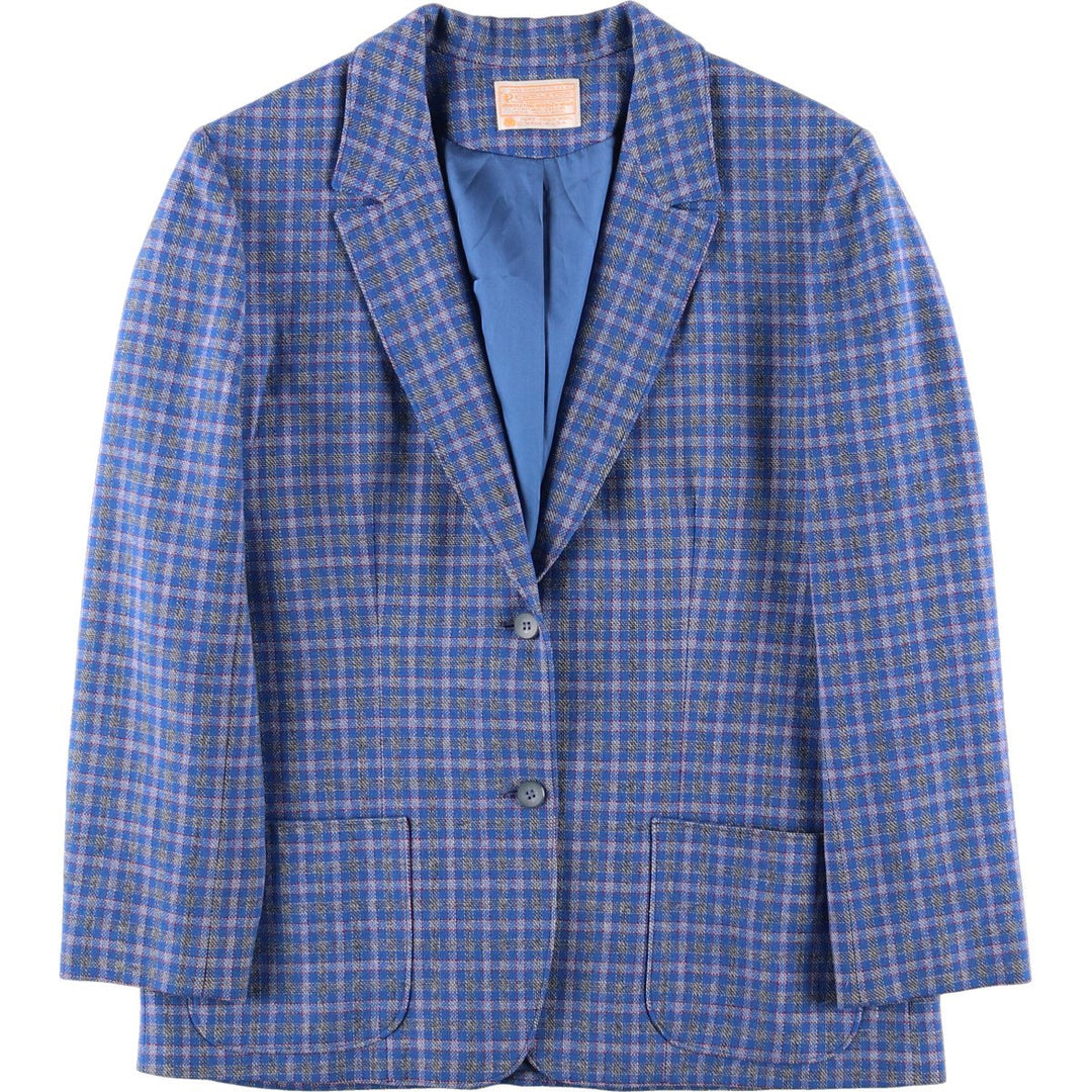 70'S Pendleton Check Pattern Wool Tailored Jacket Made in USA Women's L Vintage /eaa384124