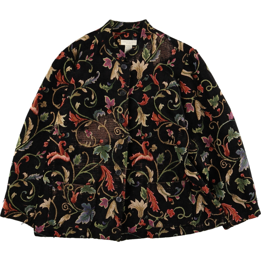 APPLESEED'S Floral Gobelin Jacket Women's XL /eaa384133