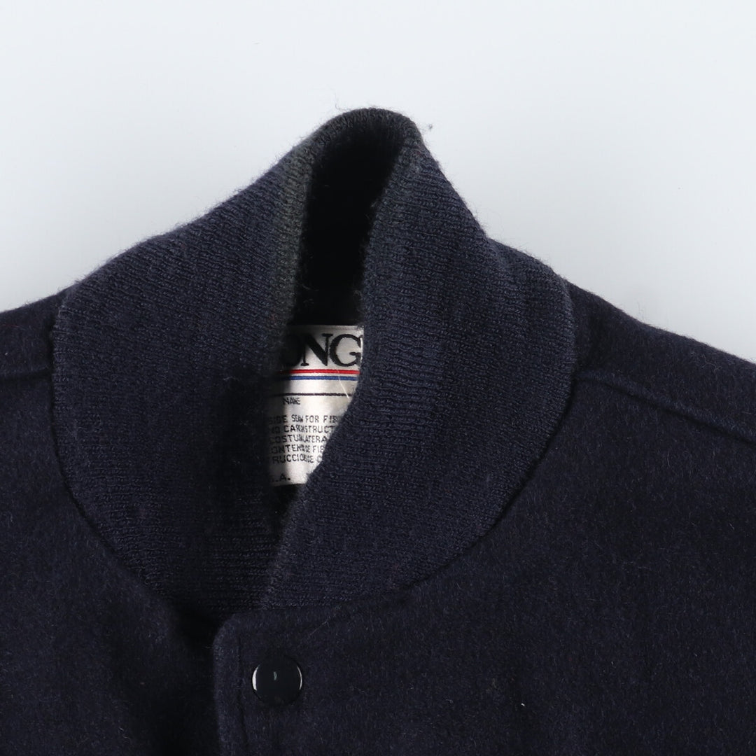 DeLONG Leather Sleeve Wool Varsity Jacket Award Jacket Varsity Jacket Made in USA Men's XL Vintage /eaa384149