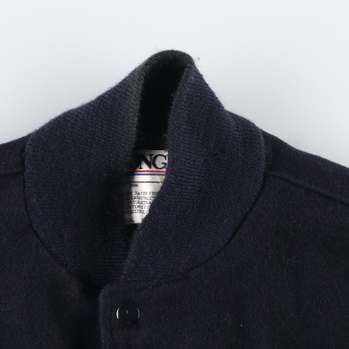 DeLONG Leather Sleeve Wool Varsity Jacket Award Jacket Varsity Jacket Made in USA Men's XL Vintage /eaa384149