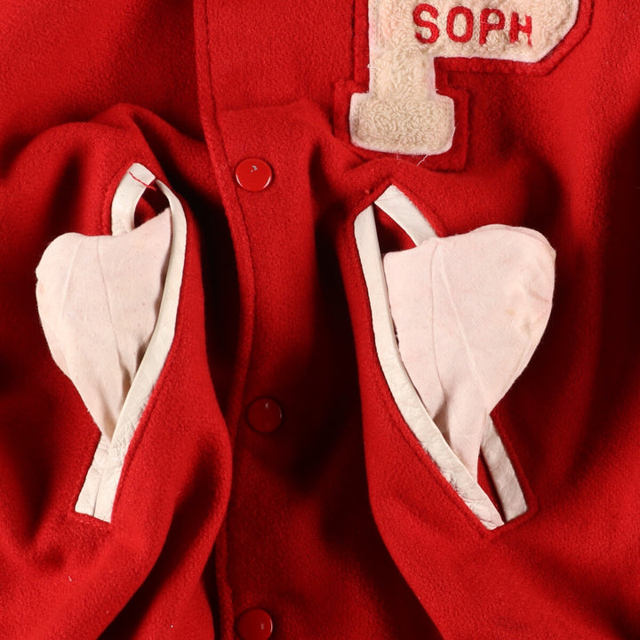 80'S Leather Sleeve Wool Stadium Jacket Award Jacket Varsity Jacket Men's M Vintage /eaa384175