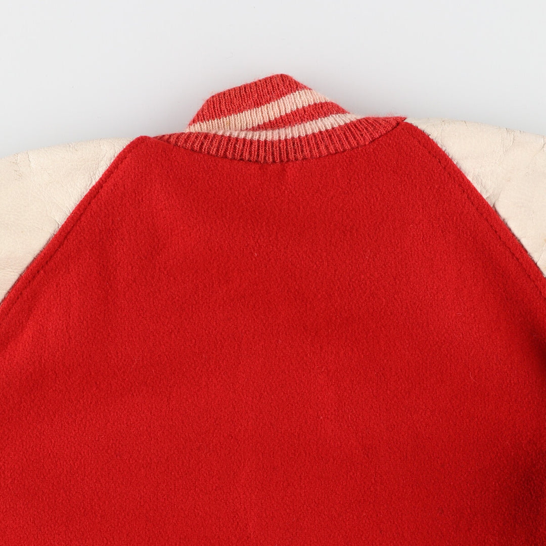 80'S Leather Sleeve Wool Stadium Jacket Award Jacket Varsity Jacket Men's M Vintage /eaa384175