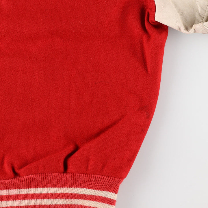 80'S Leather Sleeve Wool Stadium Jacket Award Jacket Varsity Jacket Men's M Vintage /eaa384175