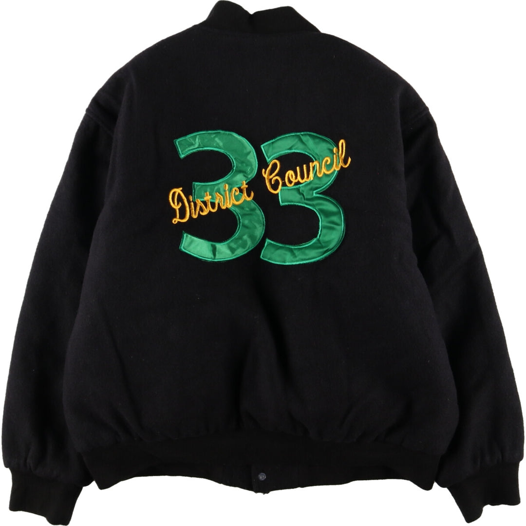 GAME Wool Stadium Jacket Award Jacket Varsity Jacket Made in USA Men's L /eaa384180