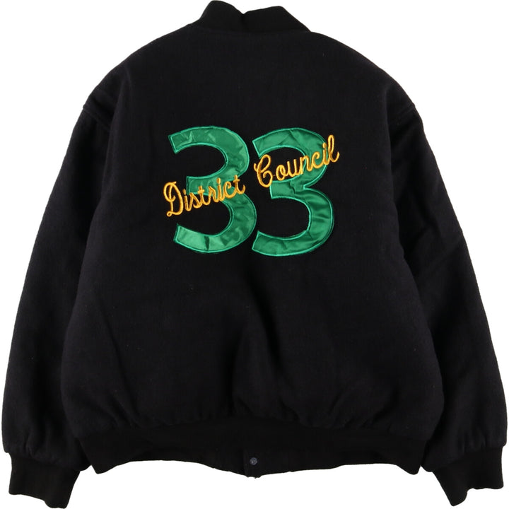 GAME Wool Stadium Jacket Award Jacket Varsity Jacket Made in USA Men's L /eaa384180