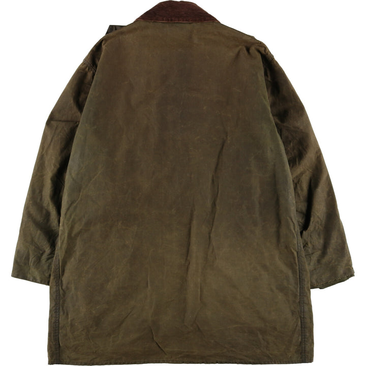 90'S Barbour BORDER Old 3 Warrant Waxed Cotton Oiled Jacket Made in England C44 Men's L Vintage /eaa384182